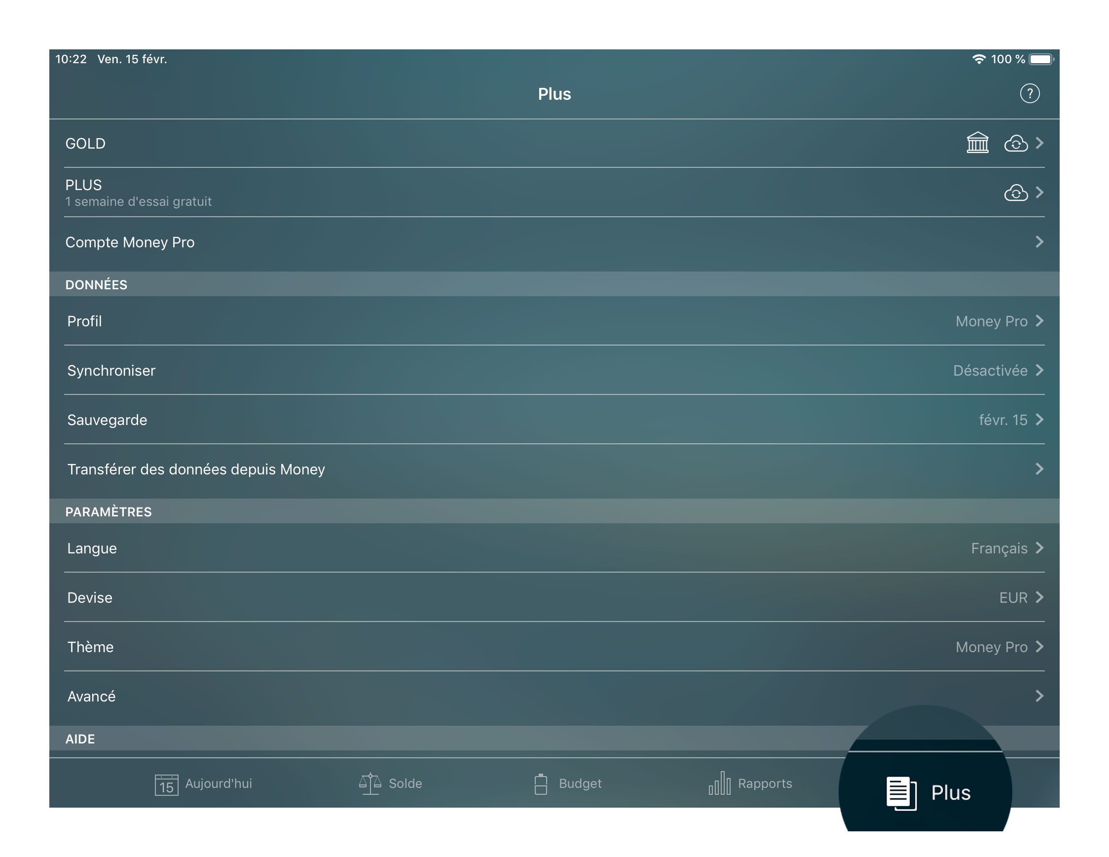 Money Tracker - Plus (Sauvegarde, Profils, Synchronisation) - iPhone