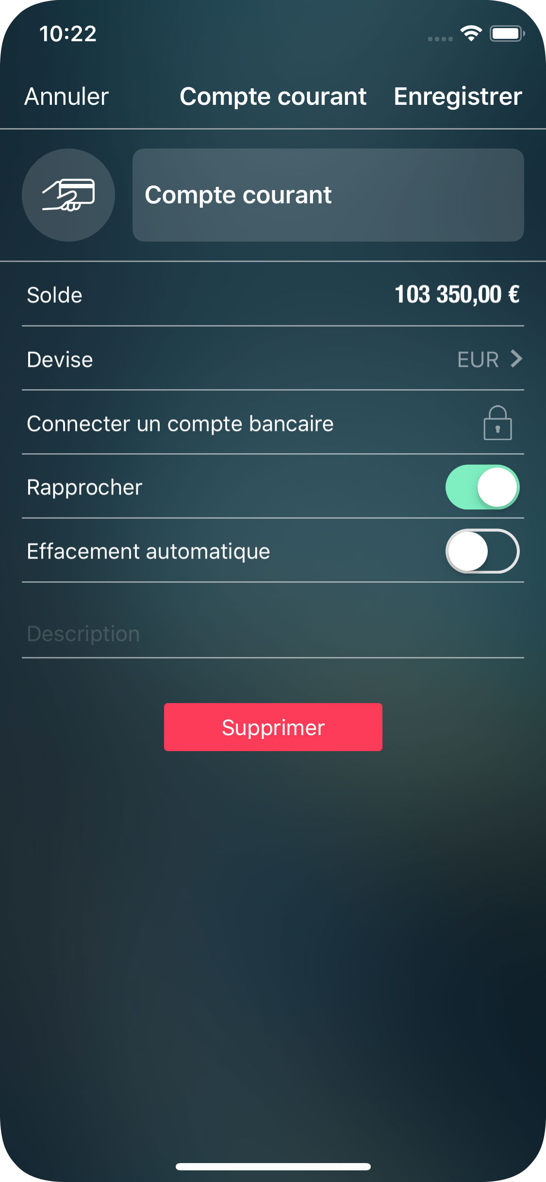 Money Tracker - Comptes - Compte - iPhone