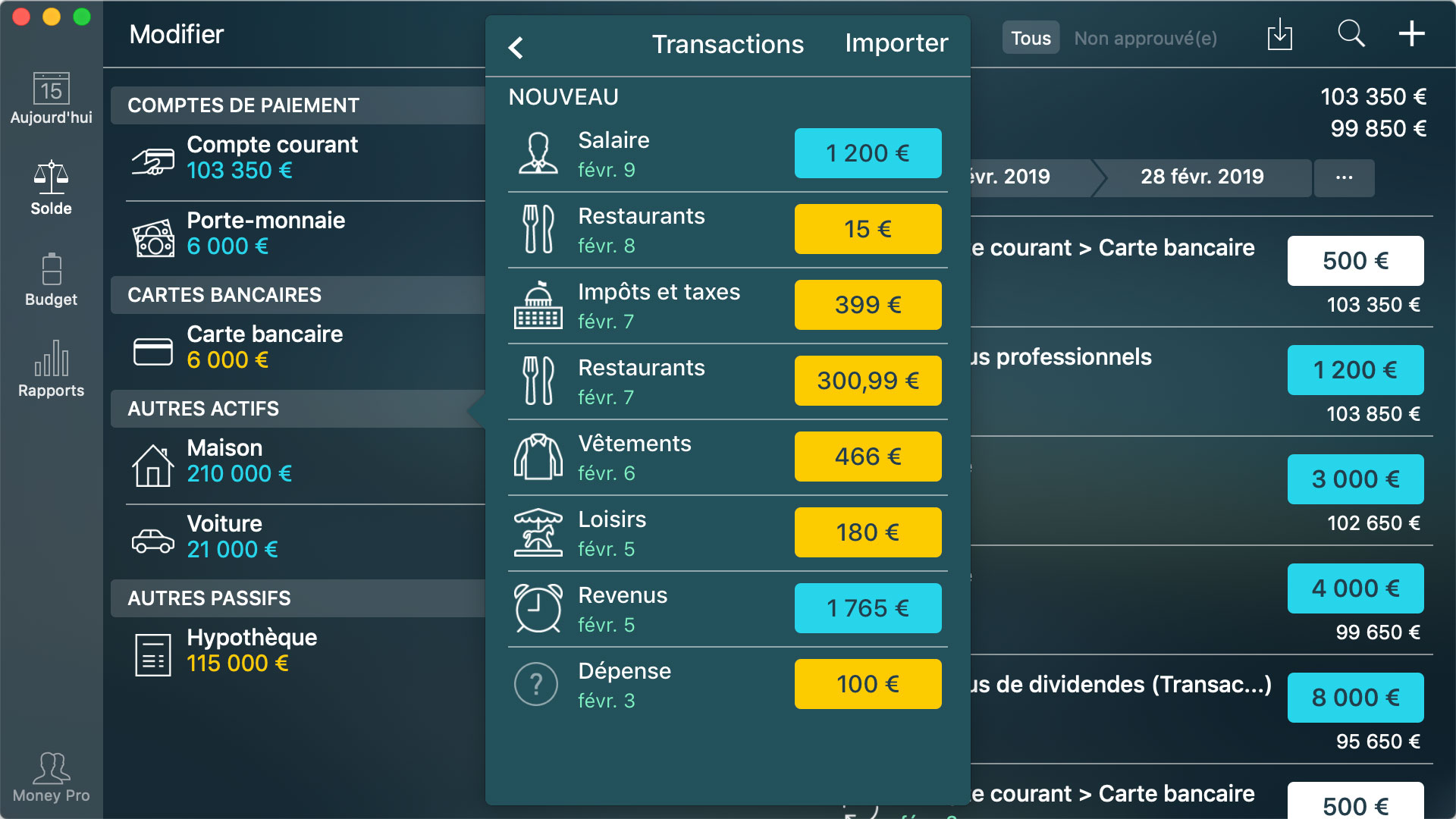 Money Tracker - Importer des fichiers OFX et CSV - Mac