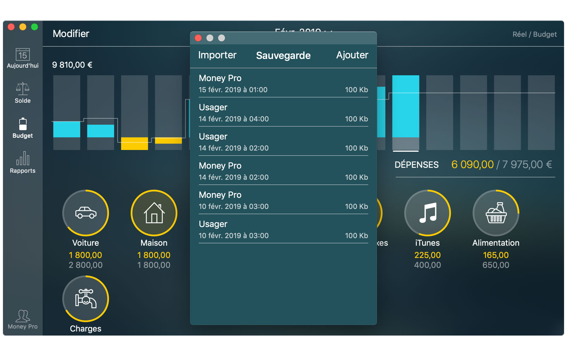 Money Tracker - Sauvegarde - Mac