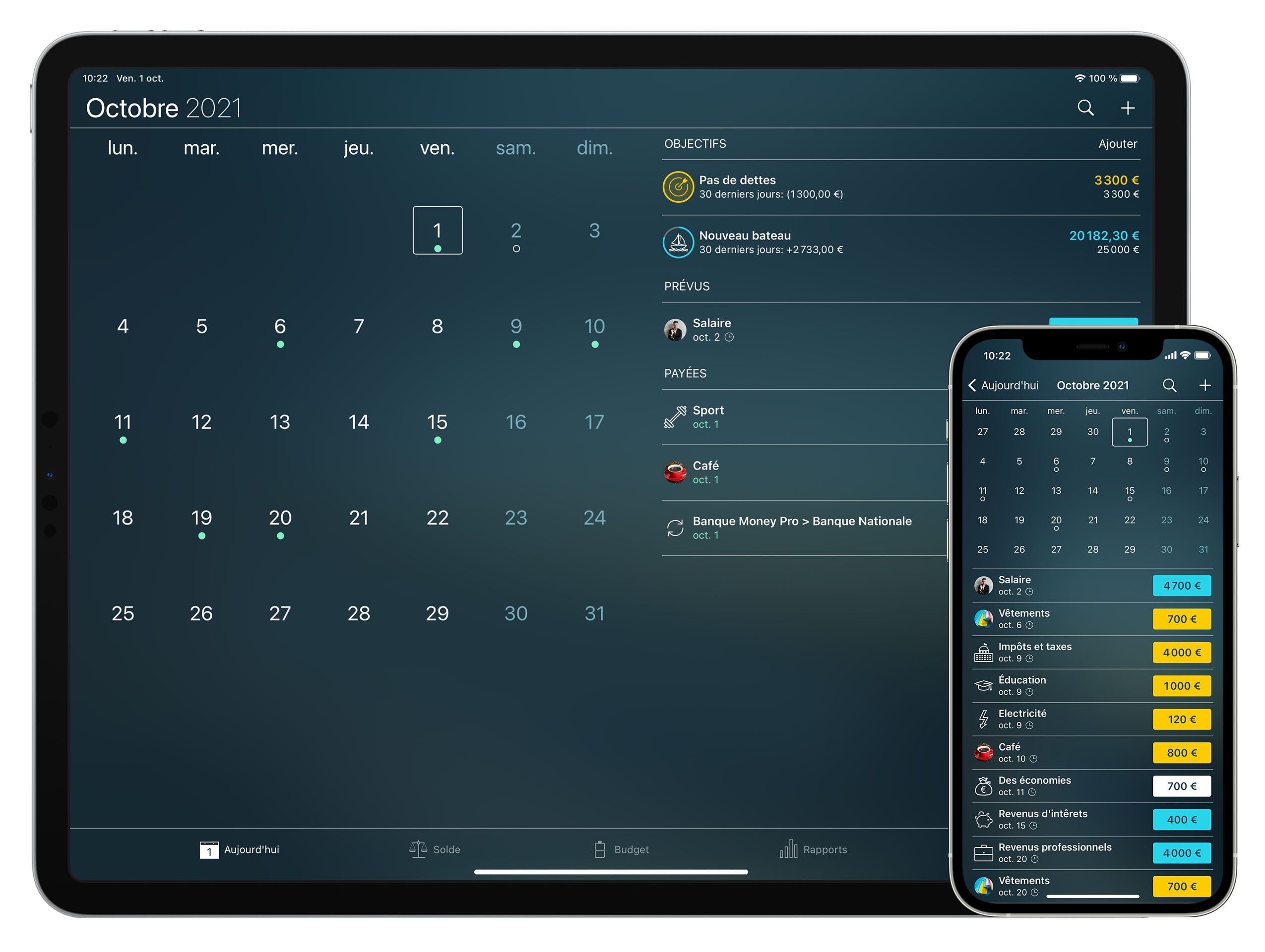 Money Tracker - Calendrier