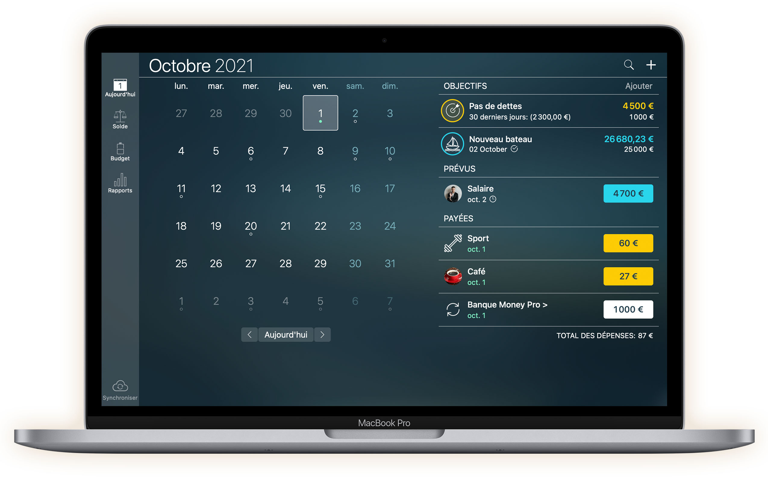 Money Tracker - Calendrier - Mac